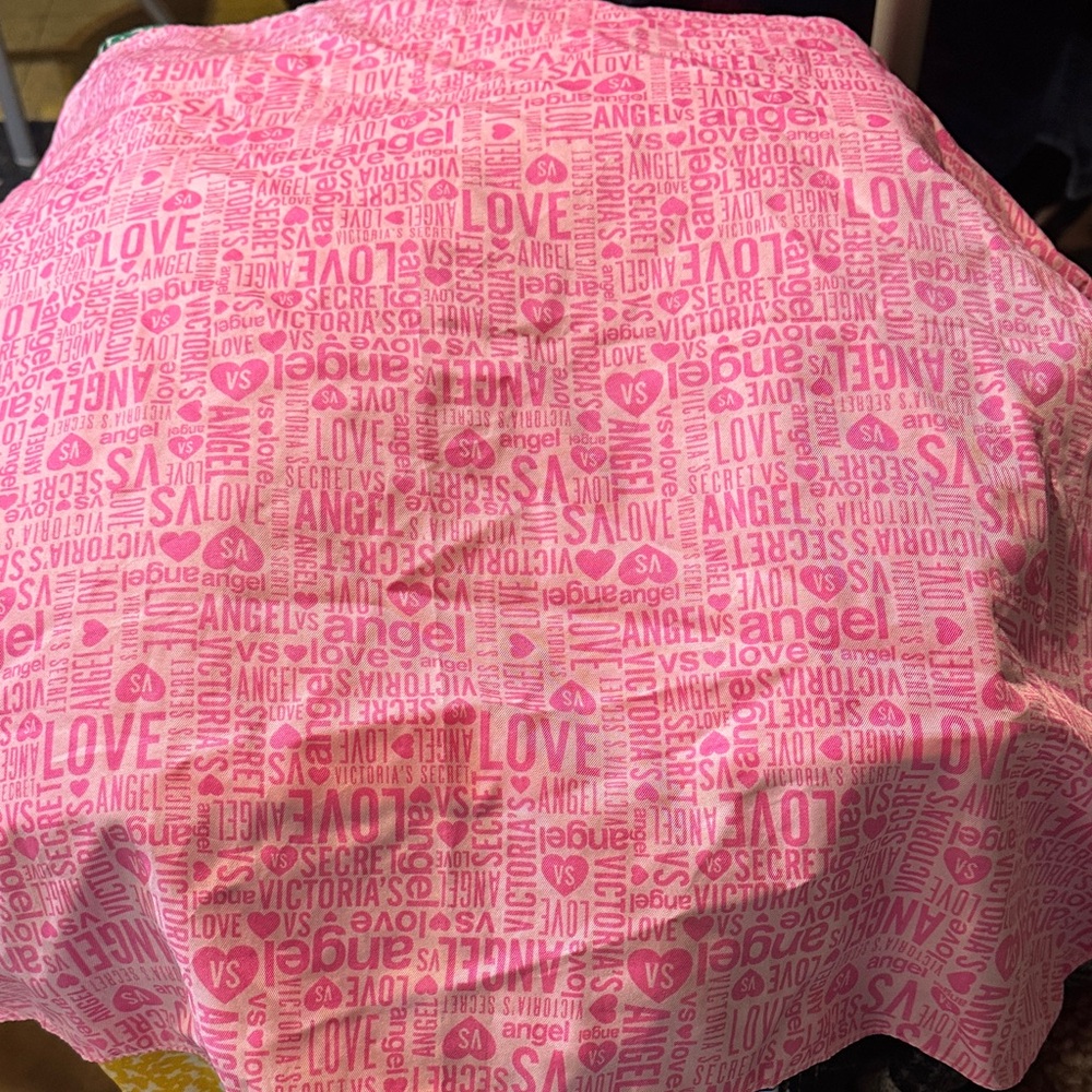 Victoria's Secret Pink Love Print square scarf